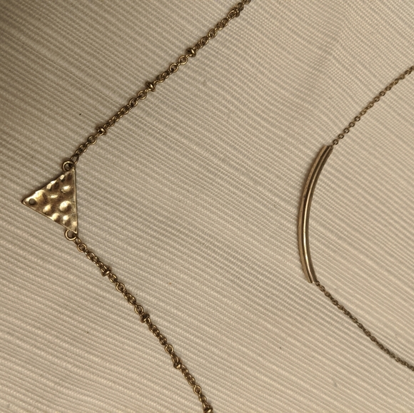 gold double necklace - Picture 1 of 3